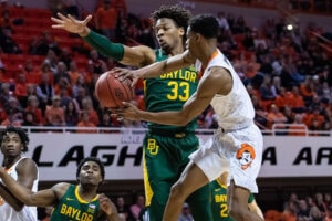 The No. 2 Baylor Bears take on the No. 12 Oklahoma State Cowboys in a Big 12 tournament semifinal contest on Friday.