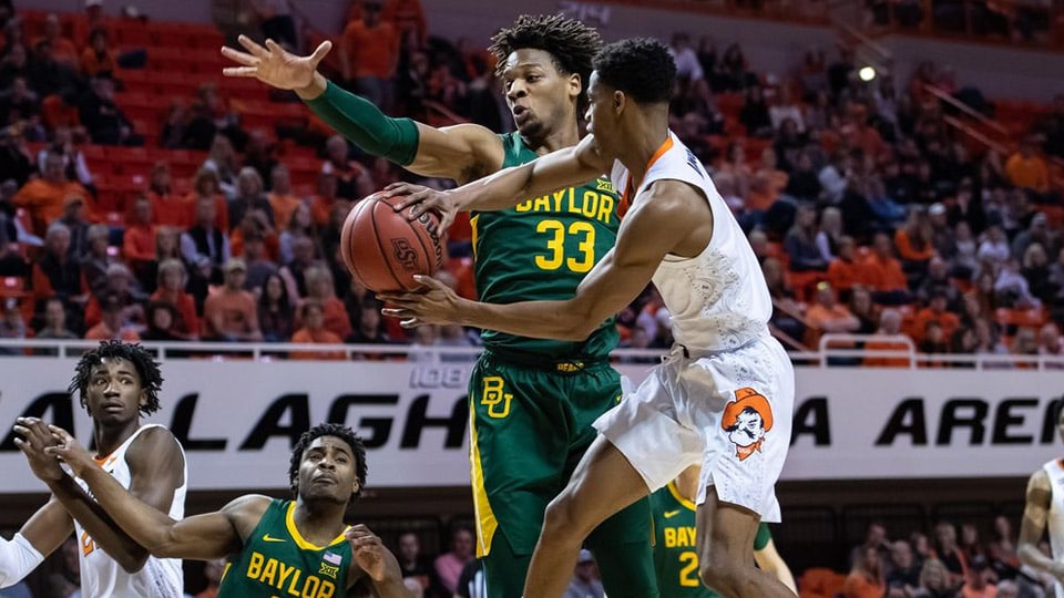 The No. 2 Baylor Bears take on the No. 12 Oklahoma State Cowboys in a Big 12 tournament semifinal contest on Friday.