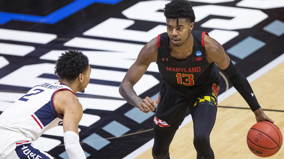 The Maryland Terrapins and Connecticut Huskies clash in the first round of the NCAA Tournament on Saturday night.