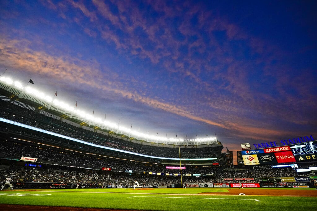 Media by Associated Press - New York Yankees' Gerrit Cole pitches during the fifth inning of the team's baseball game against the Detroit Tigers on Friday, June 3, 2022, in New York. (AP Photo/Frank Franklin II)