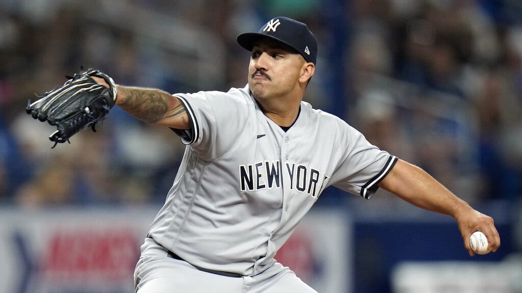 Media by Associated Press - New York Yankees' Nestor Cortes pitches to the Tampa Bay Rays during the eighth inning of a baseball game Thursday, May 26, 2022, in St. Petersburg, Fla. (AP Photo/Chris O'Meara)