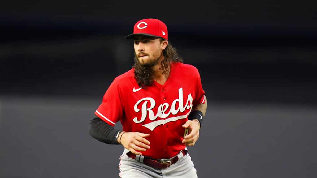 Media by Associated Press - Cincinnati Reds' Jonathan India before a baseball game against the New York Yankees Tuesday, July 12, 2022, in New York. (AP Photo/Frank Franklin II)