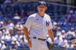 Media by Associated Press - New York Yankees pitcher Gerrit Cole in the first inning of a baseball game against the Seattle Mariners, Wednesday, Aug. 3, 2022, in New York. (AP Photo/Mary Altaffer)