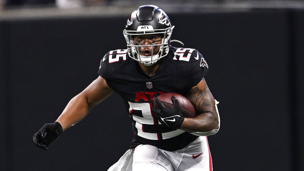 Media by Associated Press - Atlanta Falcons running back Tyler Allgeier (25) runs against the Jacksonville Jaguars during the second half of an NFL football game, Saturday, Aug. 27, 2022, in Atlanta. (AP Photo/Danny Karnik)