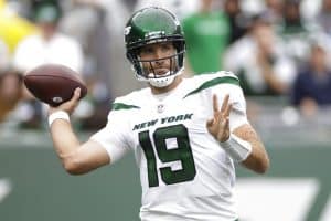 Media by Associated Press - New York Jets quarterback Joe Flacco during the second half of an NFL football game against the Baltimore Ravens Sunday, Sept. 11, 2022, in East Rutherford, N.J. (AP Photo/Adam Hunger)