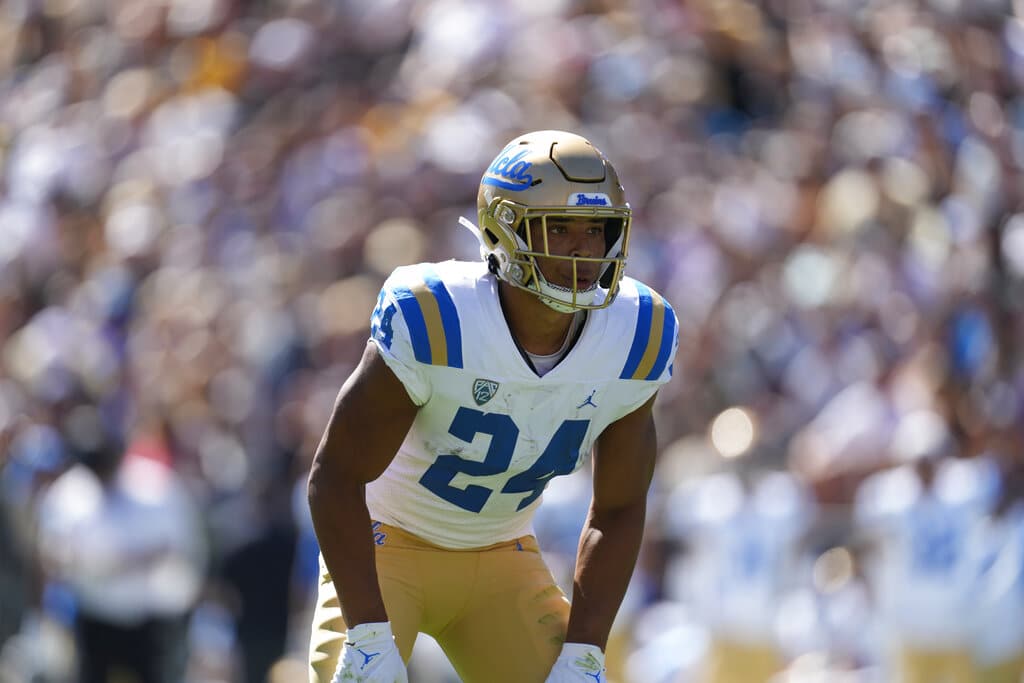 Media by Associated Press - UCLA running back Zach Charbonnet (24) in the first half of an NCAA college football game Saturday, Sept. 24, 2022, in Boulder, Colo. (AP Photo/David Zalubowski)