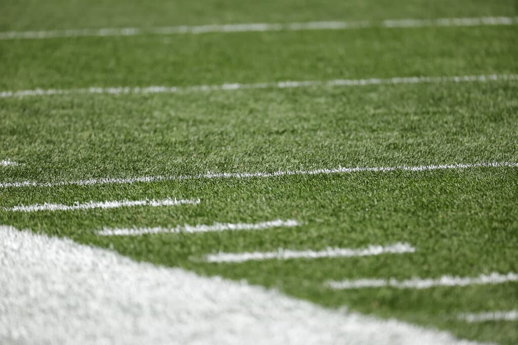 Media by Associated Press - Hash marks on the field during an NFL football game in Cleveland, Sunday, Oct. 16, 2022, (AP Photo/Rick Osentoski)