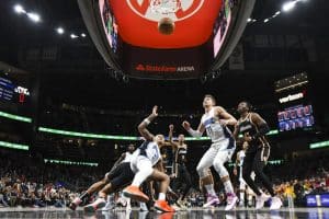 Media by Associated Press - Atlanta Hawks guard Dejounte Murray makes both free throws during the second half of an NBA basketball game against the Orlando Magic, Monday, Dec. 19, 2022, in Atlanta. (AP Photo/Hakim Wright Sr.)