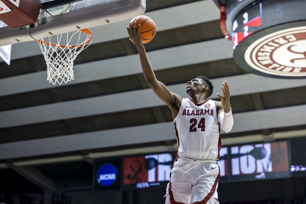 Media by Associated Press - Alabama forward Brandon Miller (24) gets free for an uncontested shot against South Dakota State during the second half of an NCAA college basketball game, Saturday, Dec. 3, 2022, in Tuscaloosa, Ala. (AP Photo/Vasha Hunt)