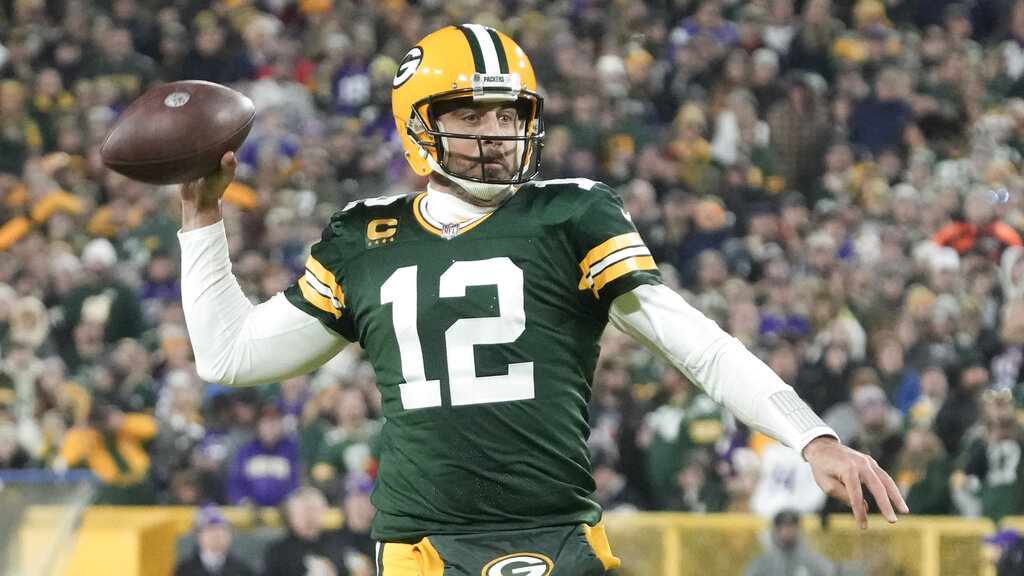 Media by Associated Press - Green Bay Packers' Aaron Rodgers during an NFL football game against the Minnesota Vikings Sunday, Jan. 1, 2023, in Green Bay, Wis. (AP Photo/Morry Gash)