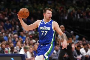 Media by Associated Press - Dallas Mavericks guard Luka Doncic (77) during the first half of an NBA basketball game against the Washington Wizards in Dallas, Tuesday, Jan. 24, 2023. (AP Photo/LM Otero)