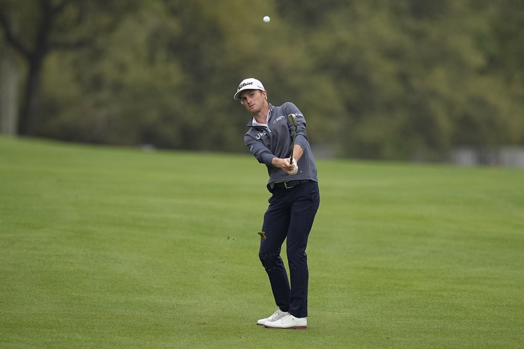 Media by Associated Press - Will Zalatoris hits from the fairway on the first hole during the second round of the Dell Technologies Match Play Championship golf tournament in Austin, Texas, Thursday, March 23, 2023. (AP Photo/Eric Gay)