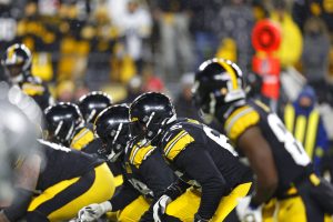 Media by Associated Press - The Pittsburgh Steelers and the Las Vegas Raiders line up at the line of scrimmage prior to the snap during an NFL football game, Sunday, Dec. 24, 2022, in Pittsburgh. (AP Photo/Tyler Kaufman)