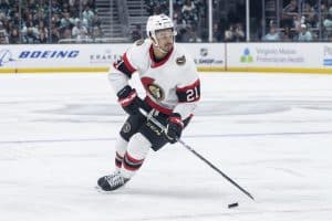 Media by Associated Press - Ottawa Senators forward Mathieu Joseph skates with the puck during an NHL hockey game against the Seattle Kraken, Thursday, March 9, 2023, in Seattle. The Senators won 5-4. (AP Photo/Stephen Brashear)